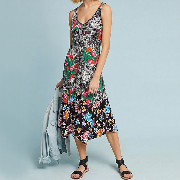 Anthropologie Dresses & Skirts - Anthropologie Maeve Violette Floral Dress 14